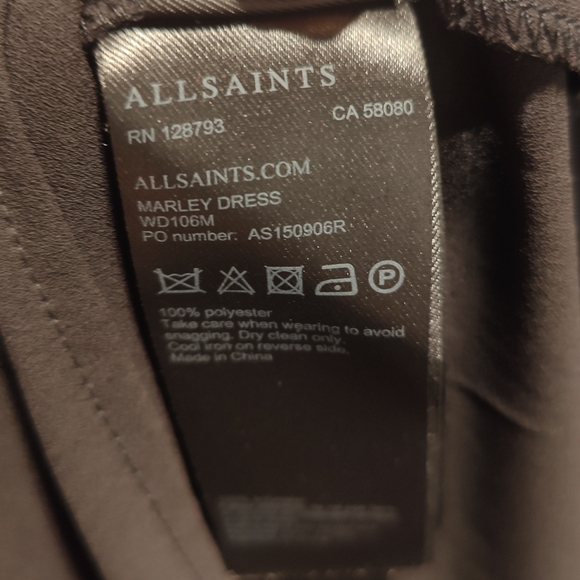 All Saints US sz6 black mini dress - Picture 11 of 11